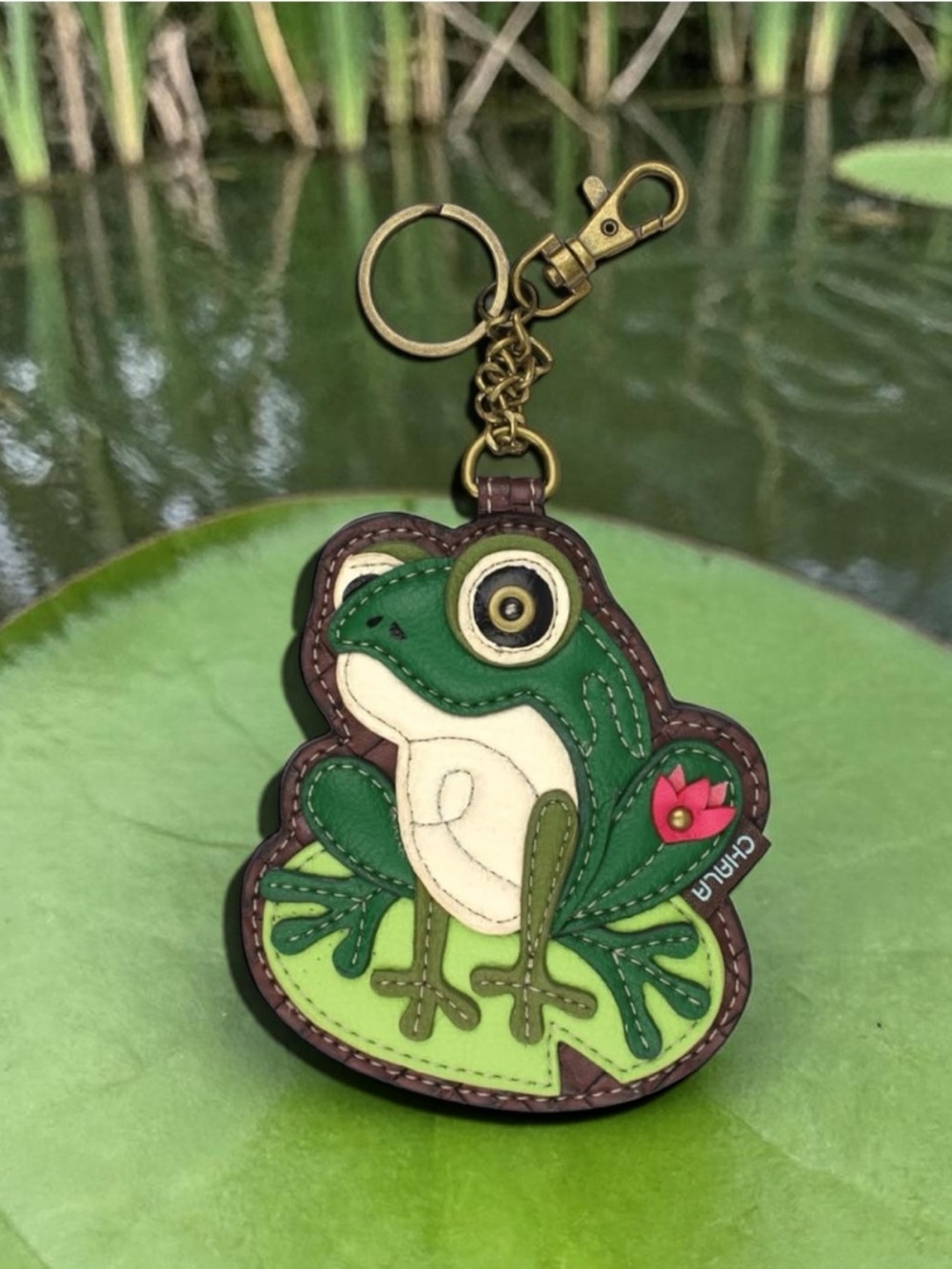 Chala Frog COIN POUCH BAG charm key chain  NWT